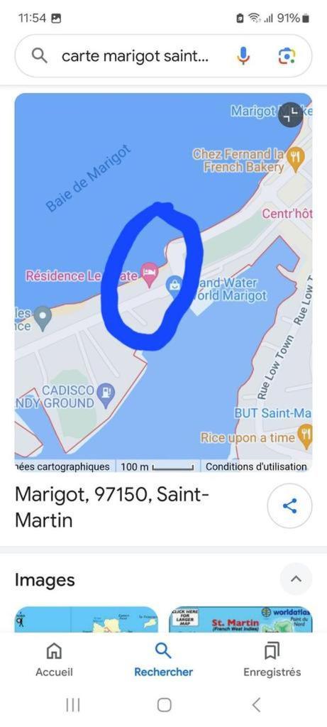 Appartement Pieds Dans L'Eau Vue Mer Acces Plage Et Piscine Marigot  Eksteriør bilde